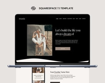 Squarespace Website Template, Coach Template Squarespace 7.1, Service Website Squarespace Theme, Portfolio Site