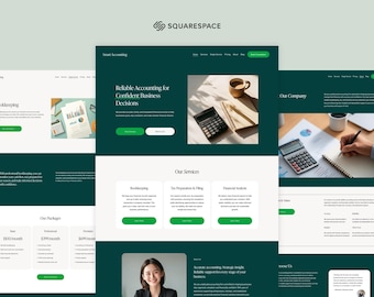 Accountant Squarespace Template | Business Consultant Website