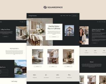 Luxury Real Estate Squarespace Template | Realtor Agent Website