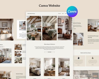 Interior Design Canva Website | Portfolio Template
