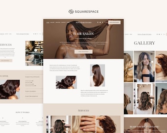 Hair Salon Squarespace Template | Hair Stylist Website