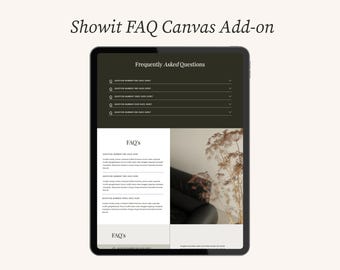 Showit FAQ Accordion Canvas Add-On Template