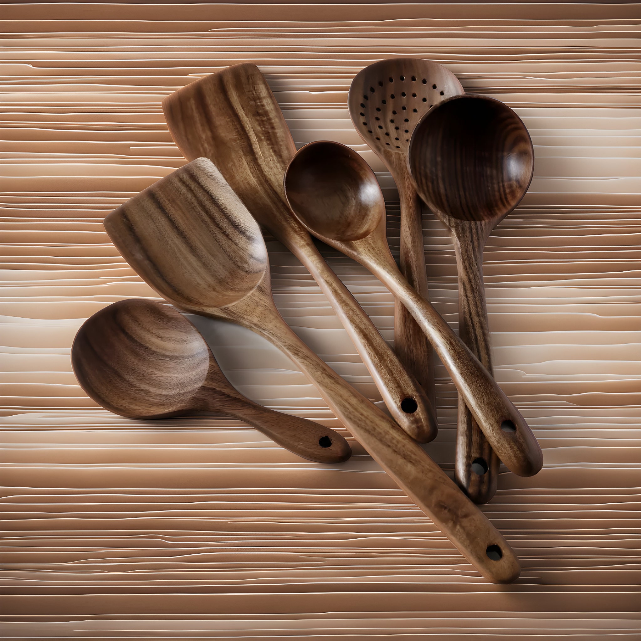 Handcrafted Wooden Cooking Utensil Set Wooden Cooking Etsy UK