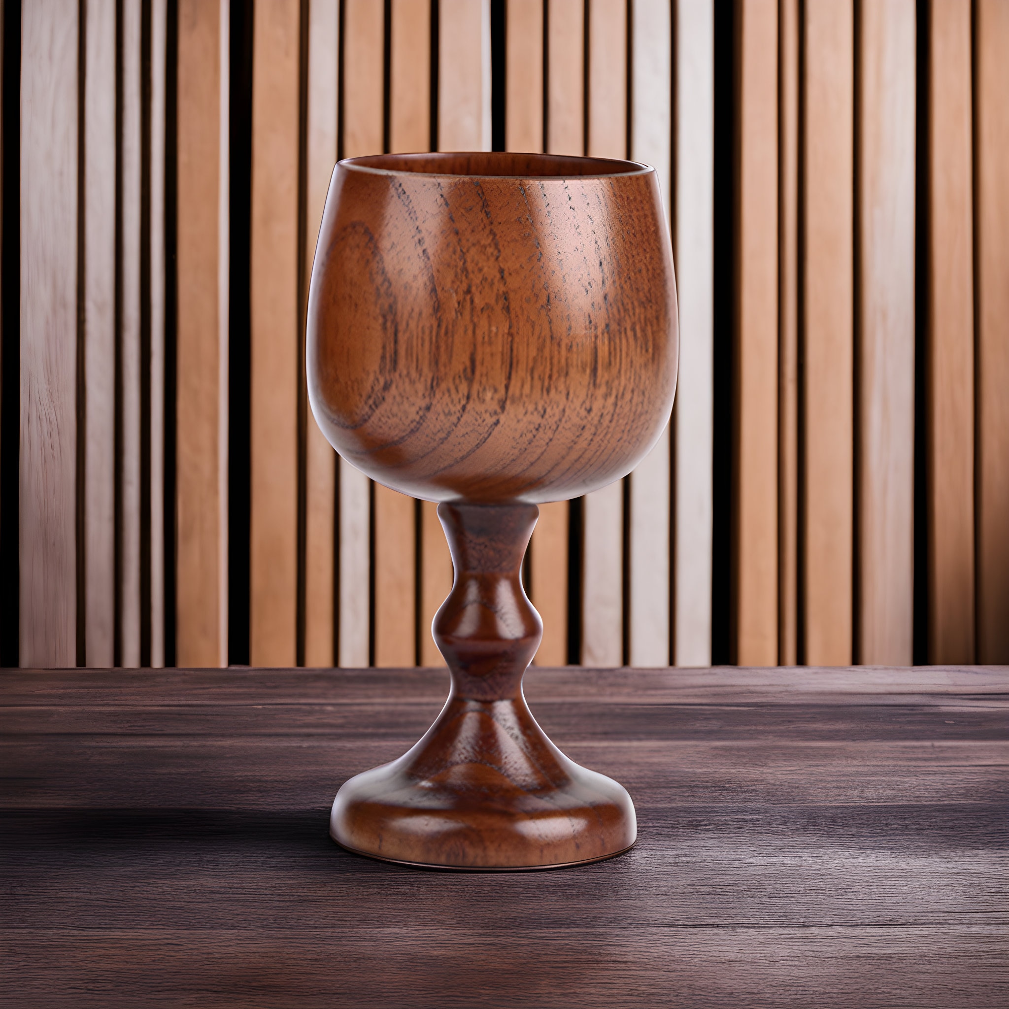 Wood Wine Goblet 