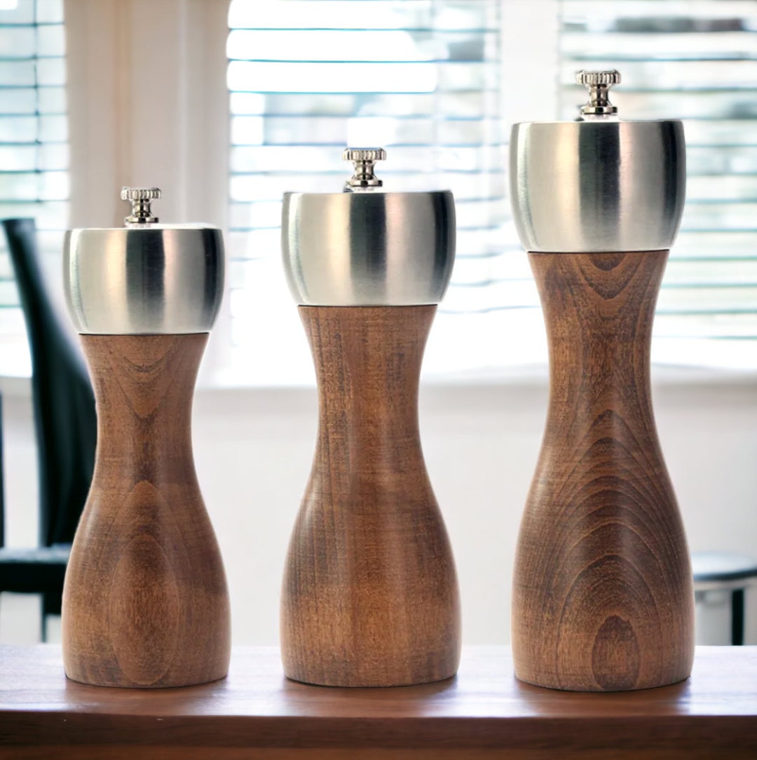 Nordic Wooden Salt and Pepper Grinders, Seasoning Grinder, Pepper