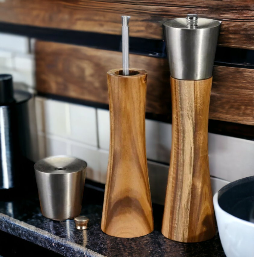 Stainless Steel Salt and Pepper Grinder, Housewarming Kitchen Decor