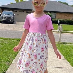Kitty Boba Cap Dress