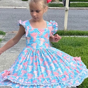 Ruffle and Lace Axolotl Twirl Dress