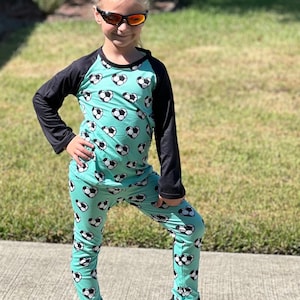 Teal soccer leggings set