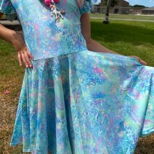 Paint splatter twirl dress