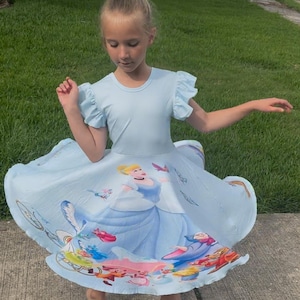 Glass Slipper Princess Bow Back Twirl Dress