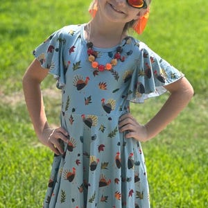 Thanksgiving Turkey Flutter Dress