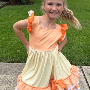 BINGO Inspired Ruffle and Lace Twirl Dress