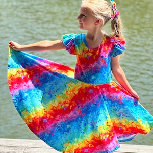 Butterfly Rainbow Twirl Dress
