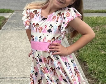 Magier, Hexen und Freunde Bow Back Twil Dress