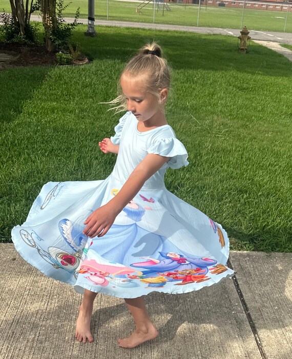Glass Slipper Princess Bow Back Twirl Dress - Etsy Glass Slipper Princess Bow Back Twirl Dress - Etsy