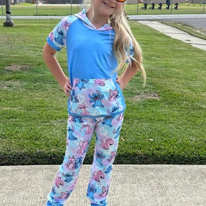 Angel and stitch jogger set