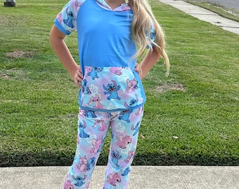 Angel and stitch jogger set