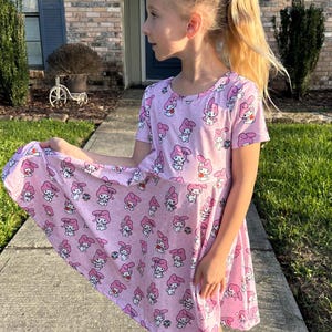 Kawaii Bunny T Shirt Twirl Dress