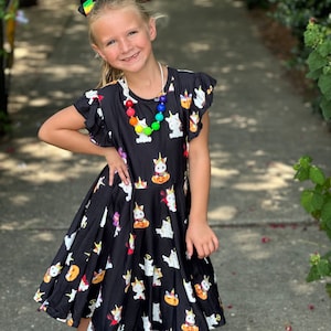 Halloween Unicorn twirl dress
