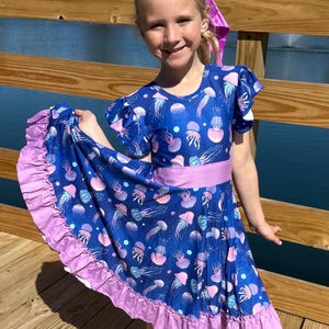 Jellyfish Bow Back Twirl Dress