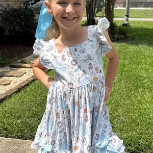 Glass Slipper Princess Ruffle and Lace Twirl Dress