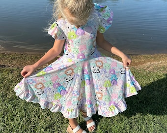 Squishmallow Bow Back Twirl Dress