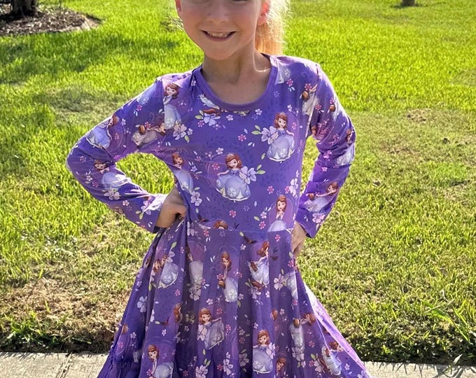 Royal Princess Langarm Twirl Kleid