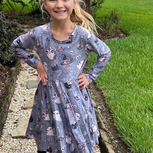 Bats, cats and Halloween fun twirl dress