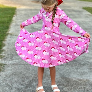 Sleeping Christmas Cats Twirl Dress