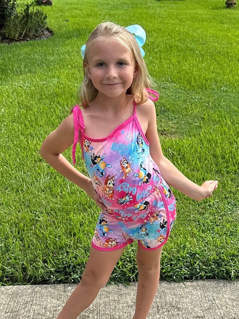 GS Pink Romper With Repeat Logo and Dalmation Print main image 1