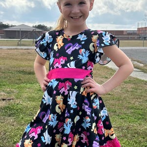 Pink Pony Bow Back Twirl Kleid mit Shorts