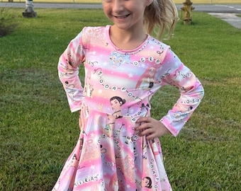 PREORDER:Demon Hunters Long Sleeve Twirl Dress