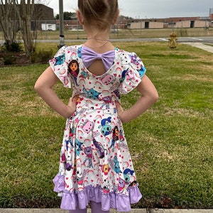 Dollhouse Rainbows Bow Back Twirl Dress image 6