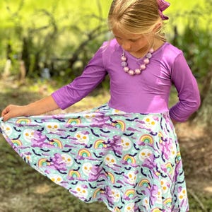 Bats and Rainbows Ballerina Twirl Dress