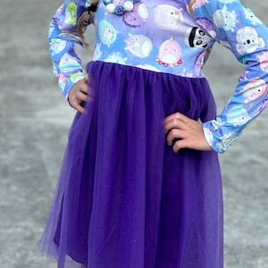 Royal Purple Squishmallow Tulle Dress