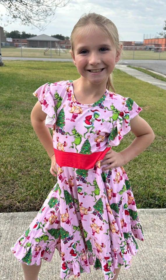Mean Green Christmas Villian and Cindy Twirl Dress - Etsy Israel Mean Green Christmas Villian and Cindy Twirl Dress - Etsy Israel