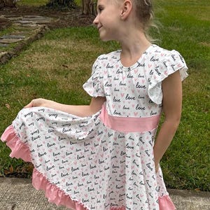 Love Bow Back  Twirl Dress