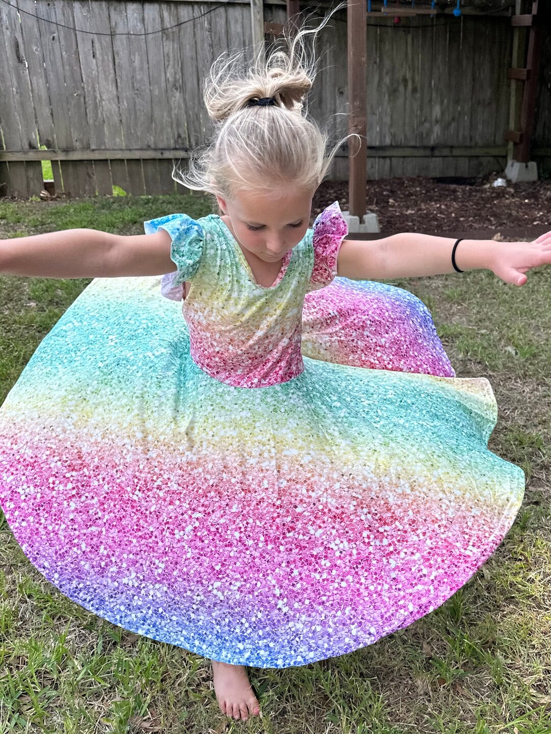 Baylor Plaid Bear Flutter Twirl Dress main image 1