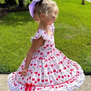 Leontine Ruffle Cherry Dress