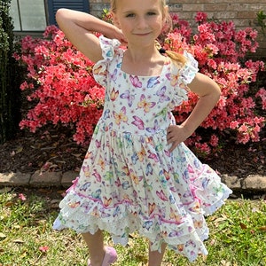 BD Junior B/W Tweed ruffle dress main image 1