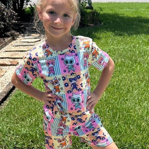 Super Hero Kitties Short Set