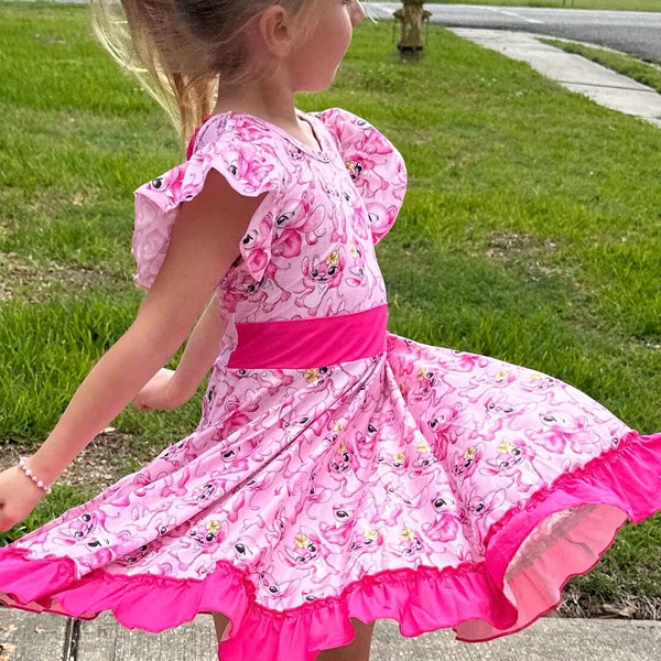 Angel Bow Back Twirl Kleid