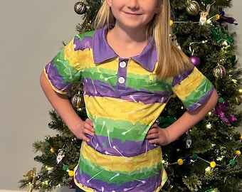 Mardi Gras polo shirt