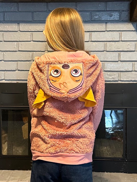 Felpa con cappuccio e cerniera Pink Pup Italia