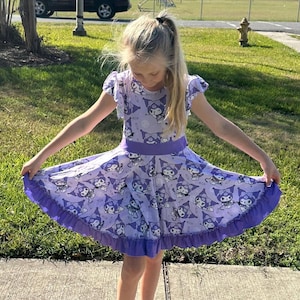 Kawaii Devil Bunny Bow Back Twirl Dress