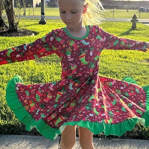 Christmas Stocking Twirl Dress
