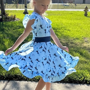 Axolotl Bow Back Twirl Dress