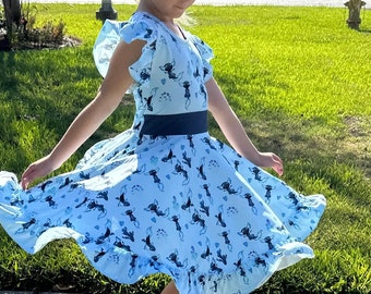 Axolotl Bow Back Twirl Dress