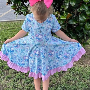 Mermaid Kawaii Cat Twirl Dress